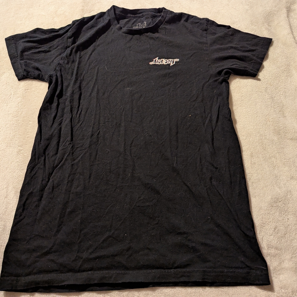 Black Short Sleeve Tee with Chest Logo